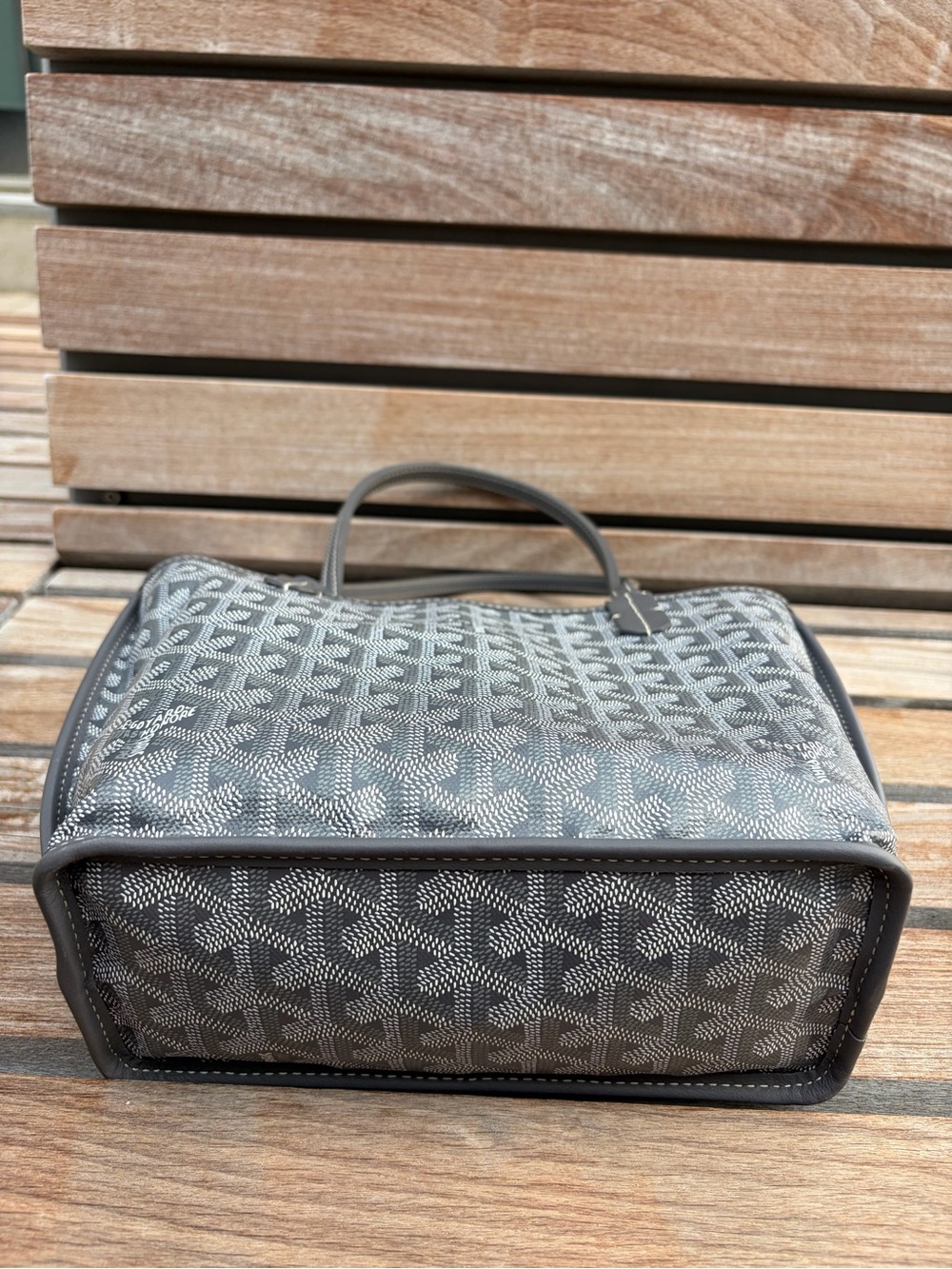 GOYARD Mini Anjou Coated Canvas and Leather Tote Bag - Picture 7 of 13